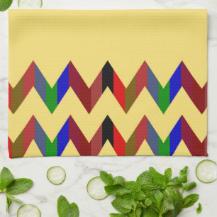 Trendy Chevron Stripes Pattern #8 Tea Towel