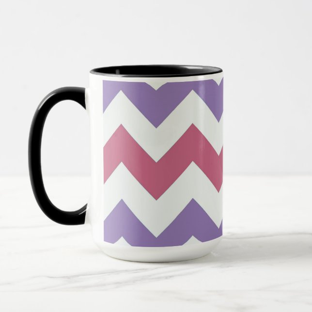 Trendy Chevron Zigzag Pattern 10 Mug (Left)