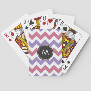 Trendy Chevron Zigzag Pattern 11 Playing Cards