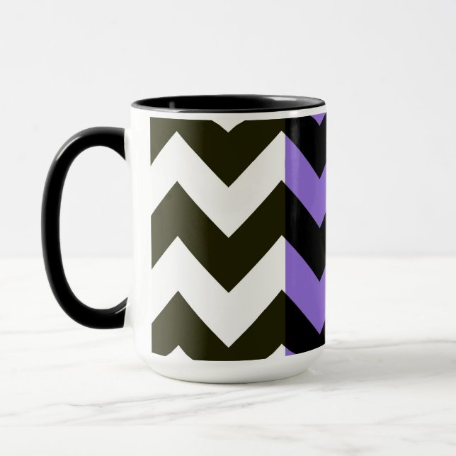 Trendy Chevron Zigzag Pattern 9 Mug (Left)