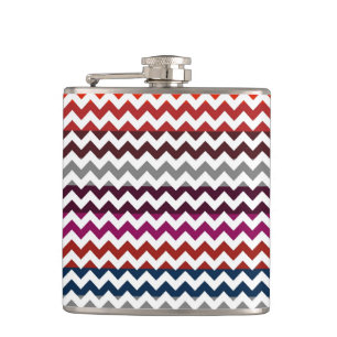 Trendy Chevron Zigzag Pattern Hip Flask