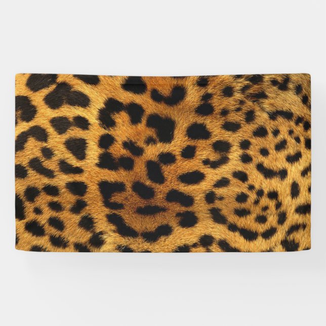 trendy chic animal pattern brown leopard print banner (Horizontal)