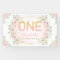 Trendy Chic Blush Gold Pink Floral 1st Birthday