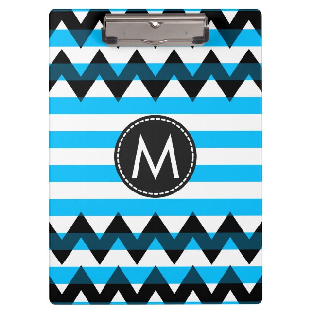 Trendy Chic Chevron Stripes Pattern #10 Clipboard (Front)