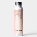 Trendy Chic Cute Rose Gold Custom Name Water Bottle<br><div class="desc">Trendy Chic Cute Rose Gold Custom Name Water Bottle</div>
