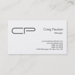Trendy Chic Monogram Modern Elegant Professional Business Card