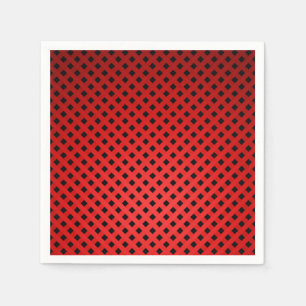 Trendy & Chic Red & Black Stripe Pattern Napkin