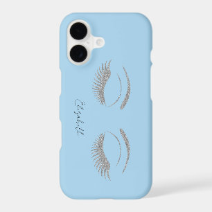 Trendy Chic Silver Glitter Faux Lashes