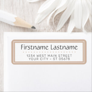 Trendy Chic White Simple Styled Typography Script Return Address Label