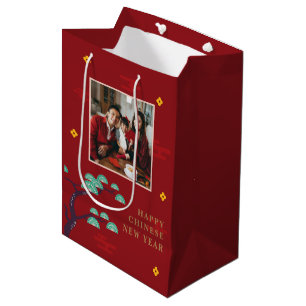 Trendy Chinese Lunar New Year Photo Gift Bag