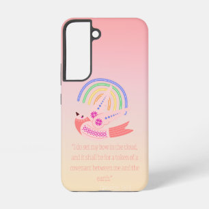 Trendy Christian Folk Dove Colourful Boho Rainbow Samsung Galaxy Case