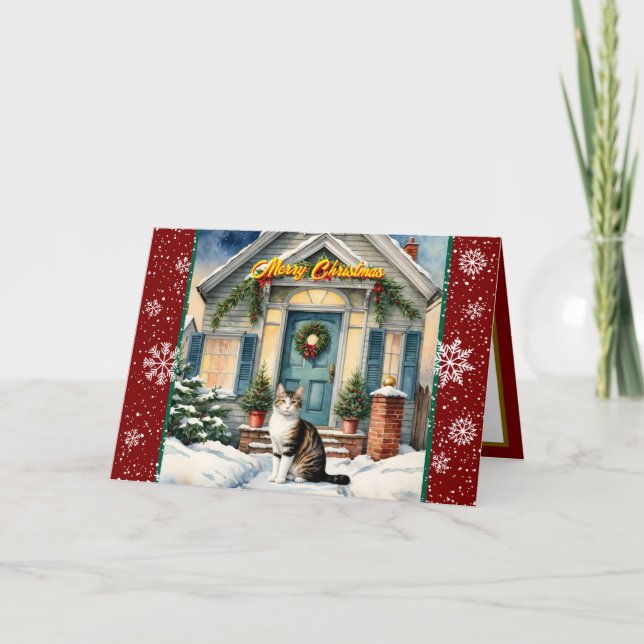 Trendy Christmas Beautiful Holiday Collection Card (Front)