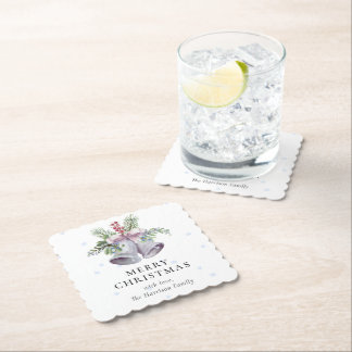 Trendy Christmas Bell Party Elegant Holidays Paper Coaster