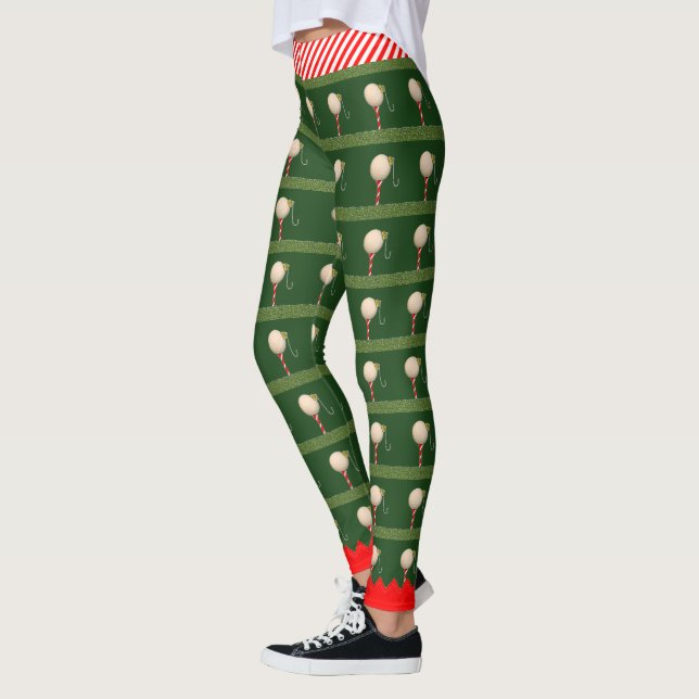 Trendy Christmas Golf Leggings (Left)