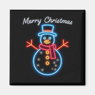 Trendy Christmas Neon Holiday Collection Magnet