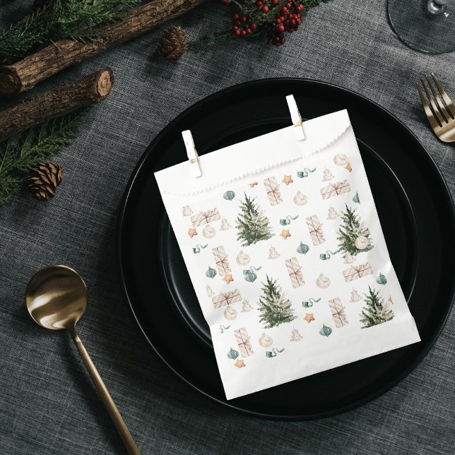 Trendy Christmas Pattern | Watercolor  Favour Bag (Creator Uploaded)