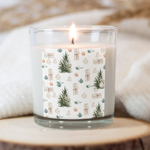 Trendy Christmas Pattern   Watercolor  Square Sticker