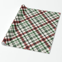 Trendy Christmas Plaid in Red Green & Sparkle
