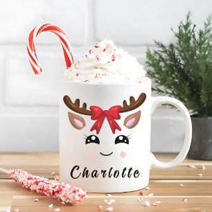 Trendy Christmas Reindeer Coffee Mug
