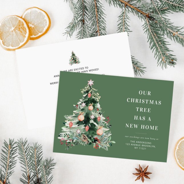 trendy christmas tree holiday moving announcement (Creator Uploaded)