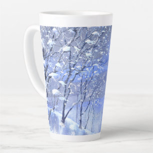 Trendy Christmas Winter Woods Latte Mug