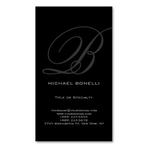Trendy chubby modern grey black business card