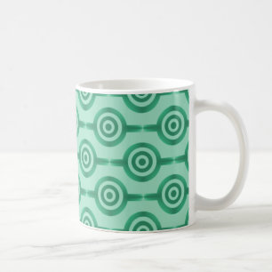 Trendy Circles Mug, Seafoam Green Coffee Mug