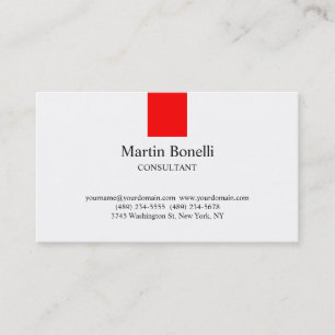 Trendy Classical Black Red White Business Card