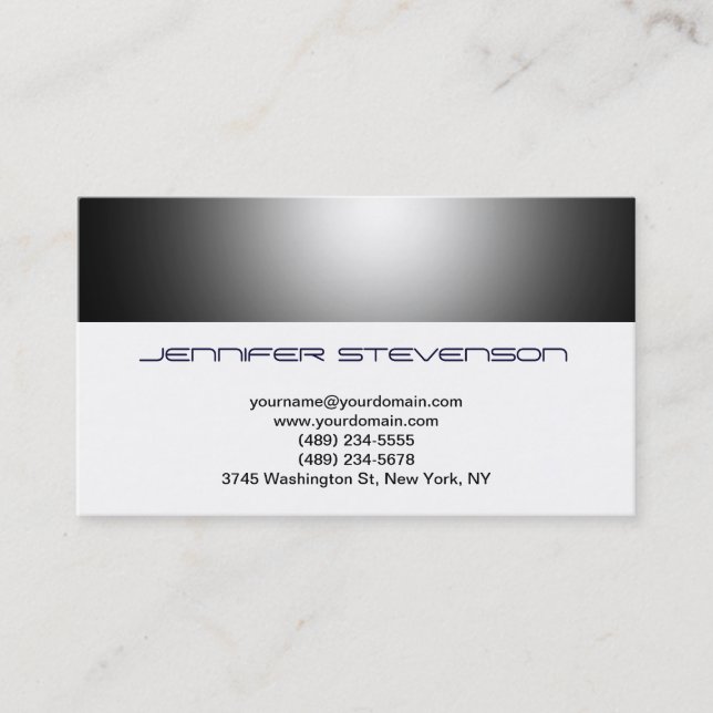 Trendy Clean Consultant Business Card (Front)