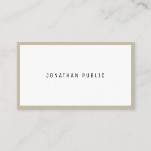 Trendy Clean Design Modern Minimalist Elegant Cool Business Card