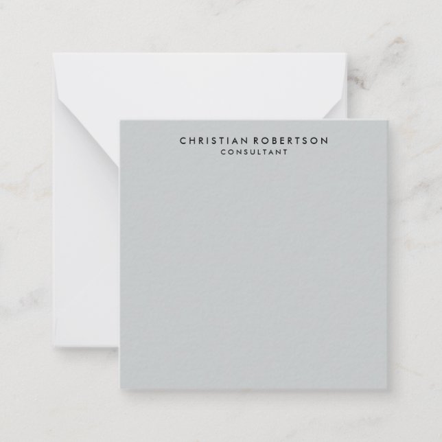 Trendy Clean Simple Grey Consultant Business Card (Front)