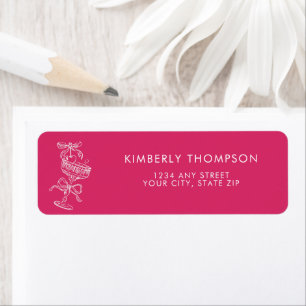 Trendy Cocktail A Tini Bit Older 30th Birthday Return Address Label
