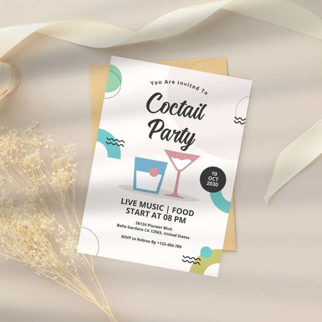 Trendy Cocktail Party Invitation (Creator Uploaded)