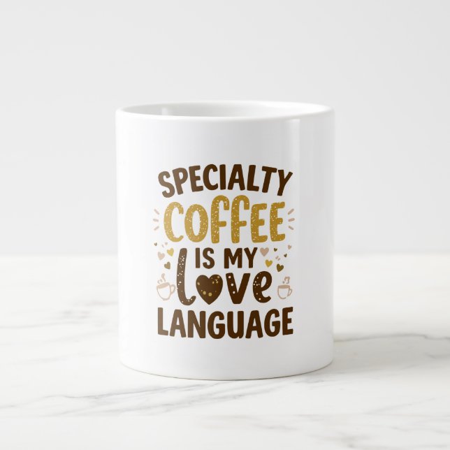  Trendy Coffee Lover Quote  Large Coffee Mug (Front)