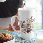 Trendy Collage Family Photo Colourful Flowers Gift Latte Mug<br><div class="desc">Trendy Collage Family Photo Colourful Flowers Gift</div>