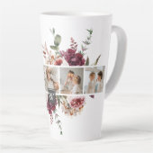 Trendy Collage Family Photo Colourful Flowers Gift Latte Mug (Right Angle)