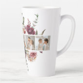 Trendy Collage Family Photo Colourful Flowers Gift Latte Mug (Right)