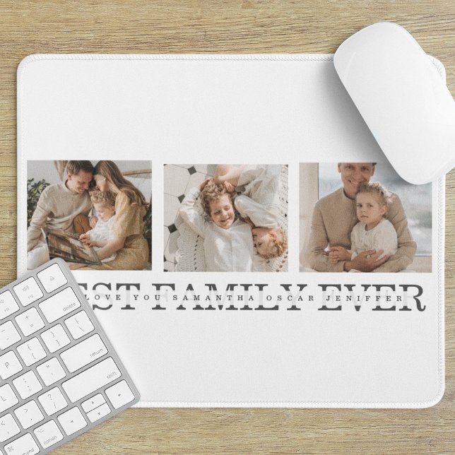 Trendy Collage Photo & Best Family Ever Best Gift Mouse Pad (Creator Uploaded)