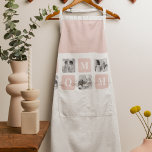Trendy Collage Photo & Pastel Pink Best Mummy Gift Apron<br><div class="desc">Trendy Collage Photo & Pastel Pink Best Mummy Gift</div>