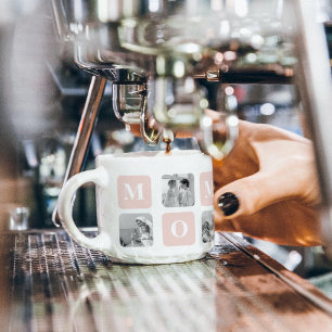 Trendy Collage Photo & Pastel Pink Best Mummy Gift Espresso Cup