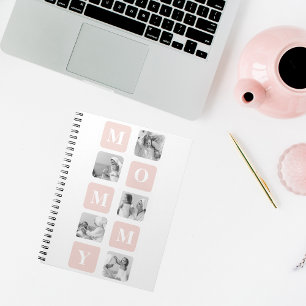 Trendy Collage Photo & Pastel Pink Best Mummy Gift Notebook