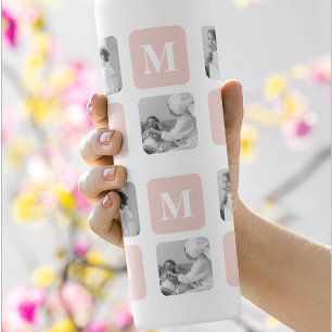Trendy Collage Photo & Pastel Pink Best Mummy Gift Thermal Tumbler