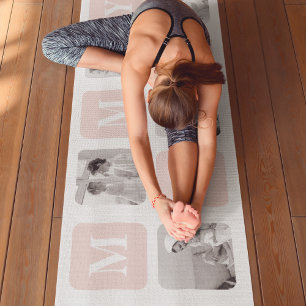 Trendy Collage Photo & Pastel Pink Best Mummy Gift Yoga Mat
