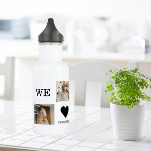 Trendy Collage Photo & We Love You Daddy Gift 532 Ml Water Bottle