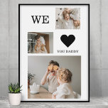 Trendy Collage Photo & We Love You Daddy Gift Poster<br><div class="desc">Show your dad how much you care with this heartfelt "We Love You Daddy" gift. The gift can come in many forms, such as a personalised mug, a photo frame, or even a t-shirt. The message "We Love You Daddy" is a simple yet powerful way to express your love and...</div>