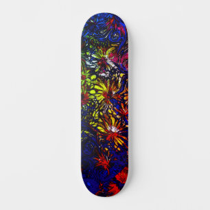 Trendy Colorful Abstract Urban Street Art Inspired Skateboard