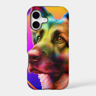 TRENDY COLORFUL DOG FACE