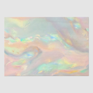 Trendy colorful faux holographic opal tissue paper