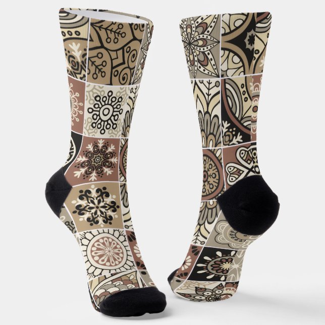 Trendy Colorful Patterned  Socks (Angled)