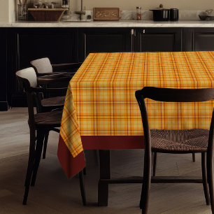 Trendy Colors Tablecloth Fall Plaid Anniversary